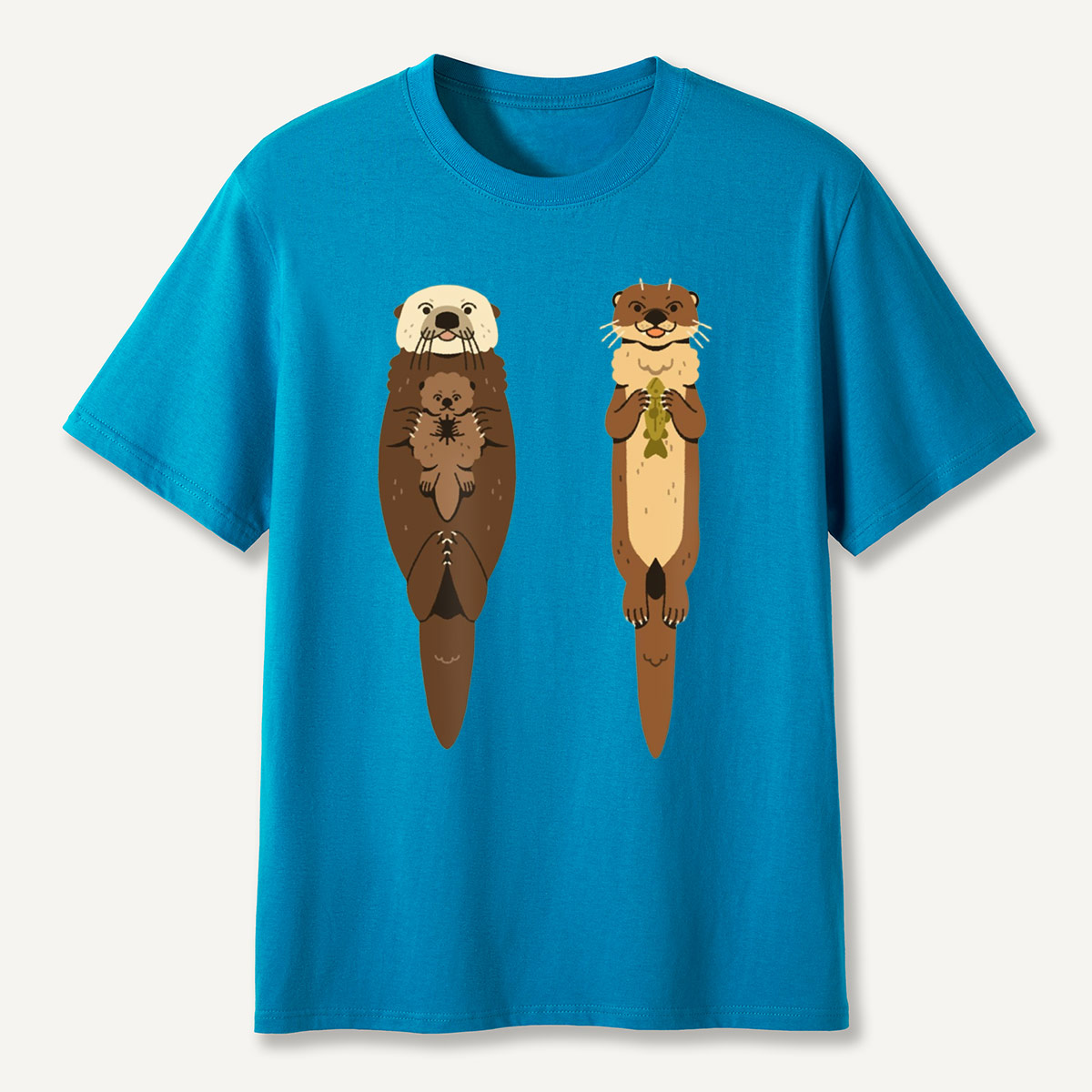 Sea Otter and River Otter Cute Duo T-Shirt