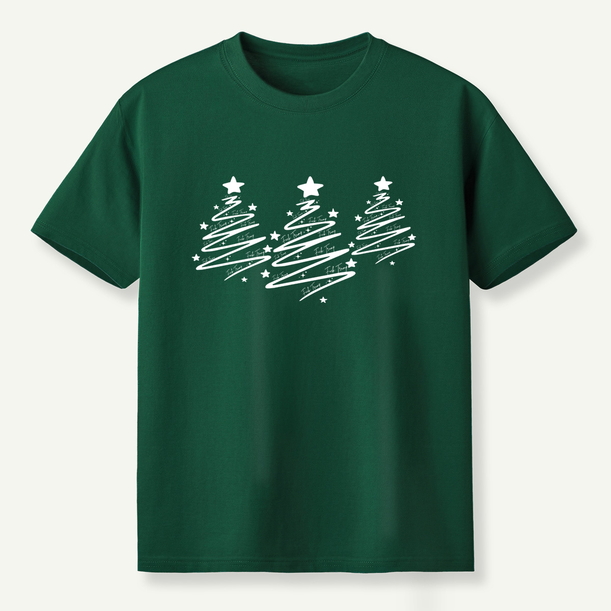 Scribble Star Christmas Tree Art T-Shirt