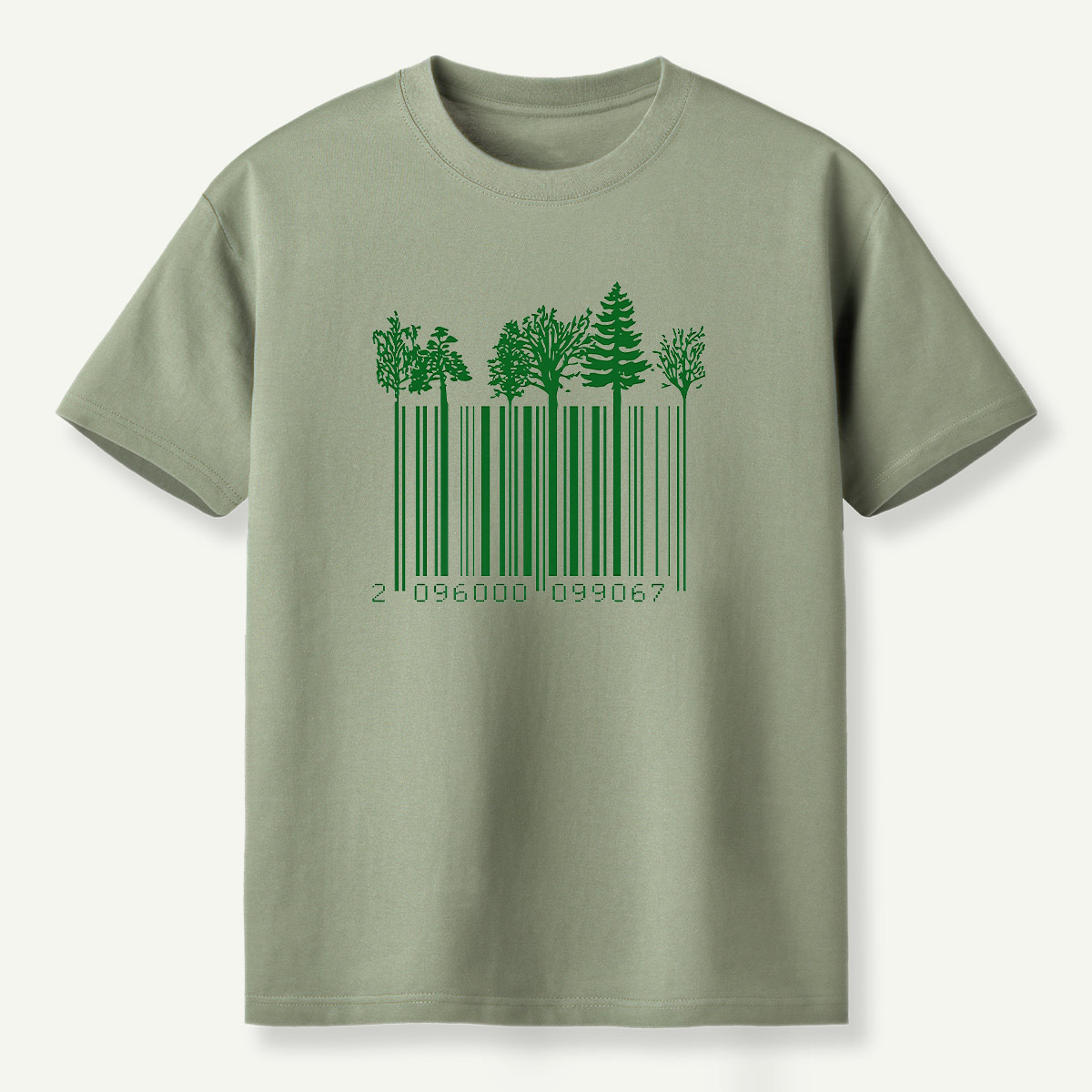 Forest Barcode Tree Line T-Shirt