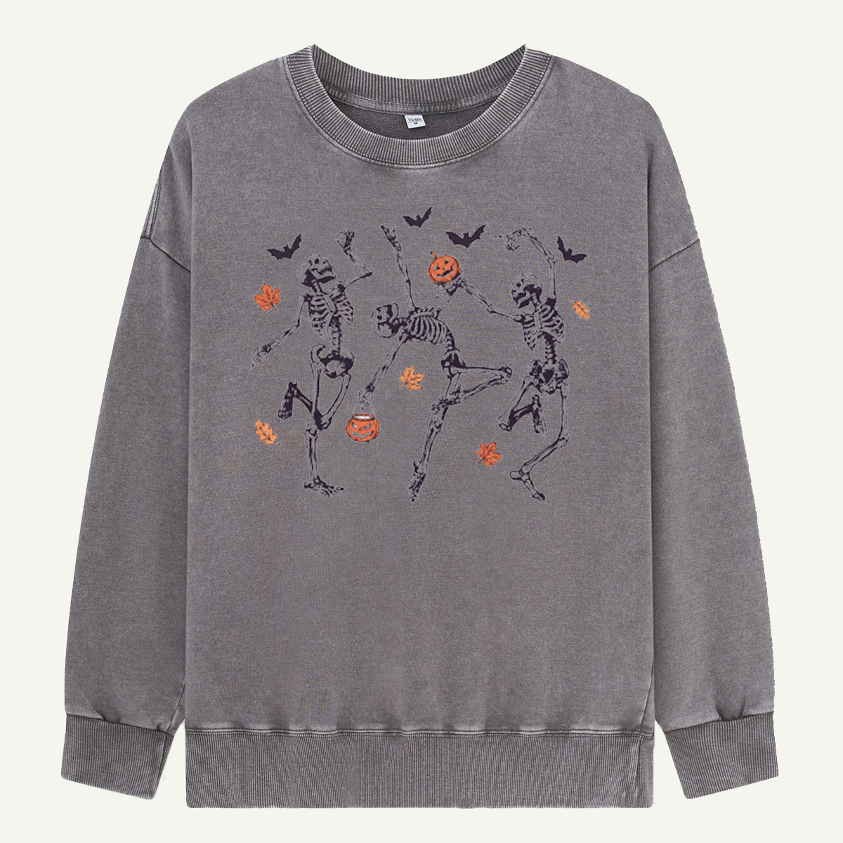 Dancing Skeletons Leaves Washed Sweatshirts