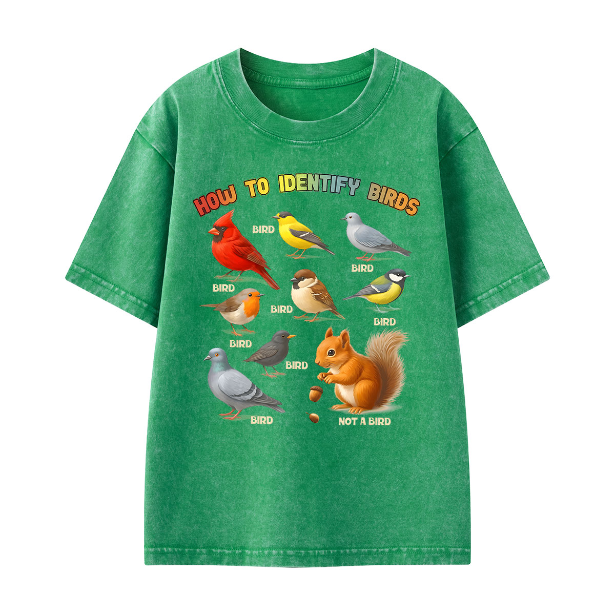 How to Identify Birds Kids Washed T-Shirt