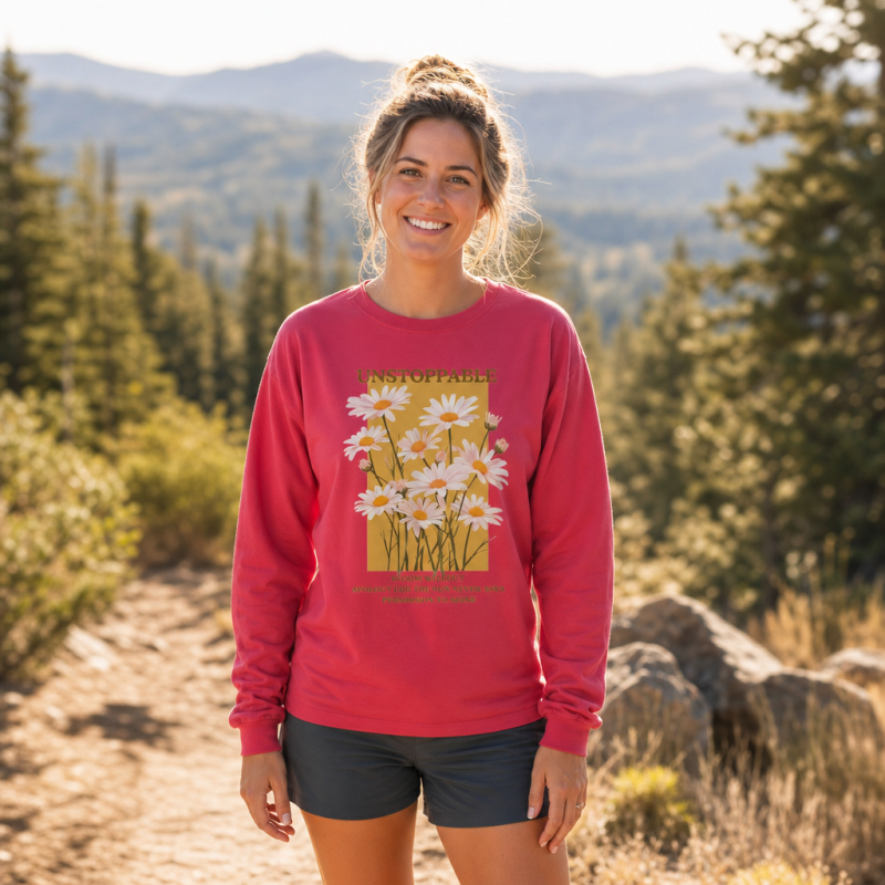 Unstoppable Daisy Long Sleeve T-Shirt