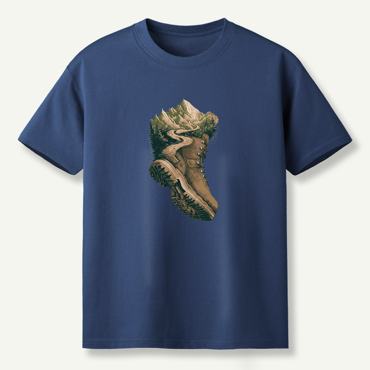 Hiking Boot Mountain Trail Landscape T-Shirt