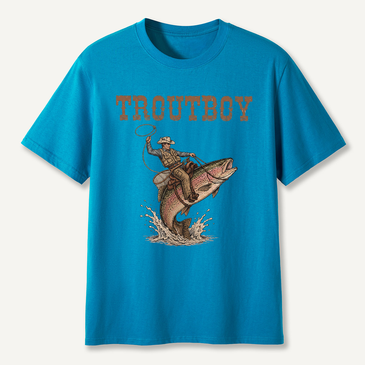 Cowboy Riding Trout T-Shirt