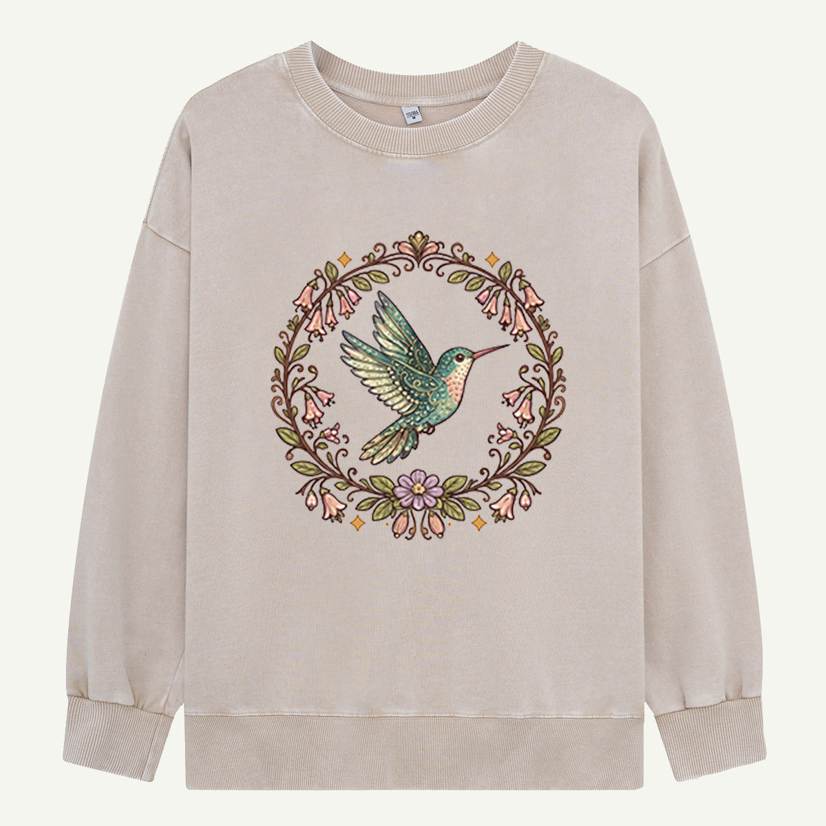Hummingbird in Bloom Washed Sweatshirts