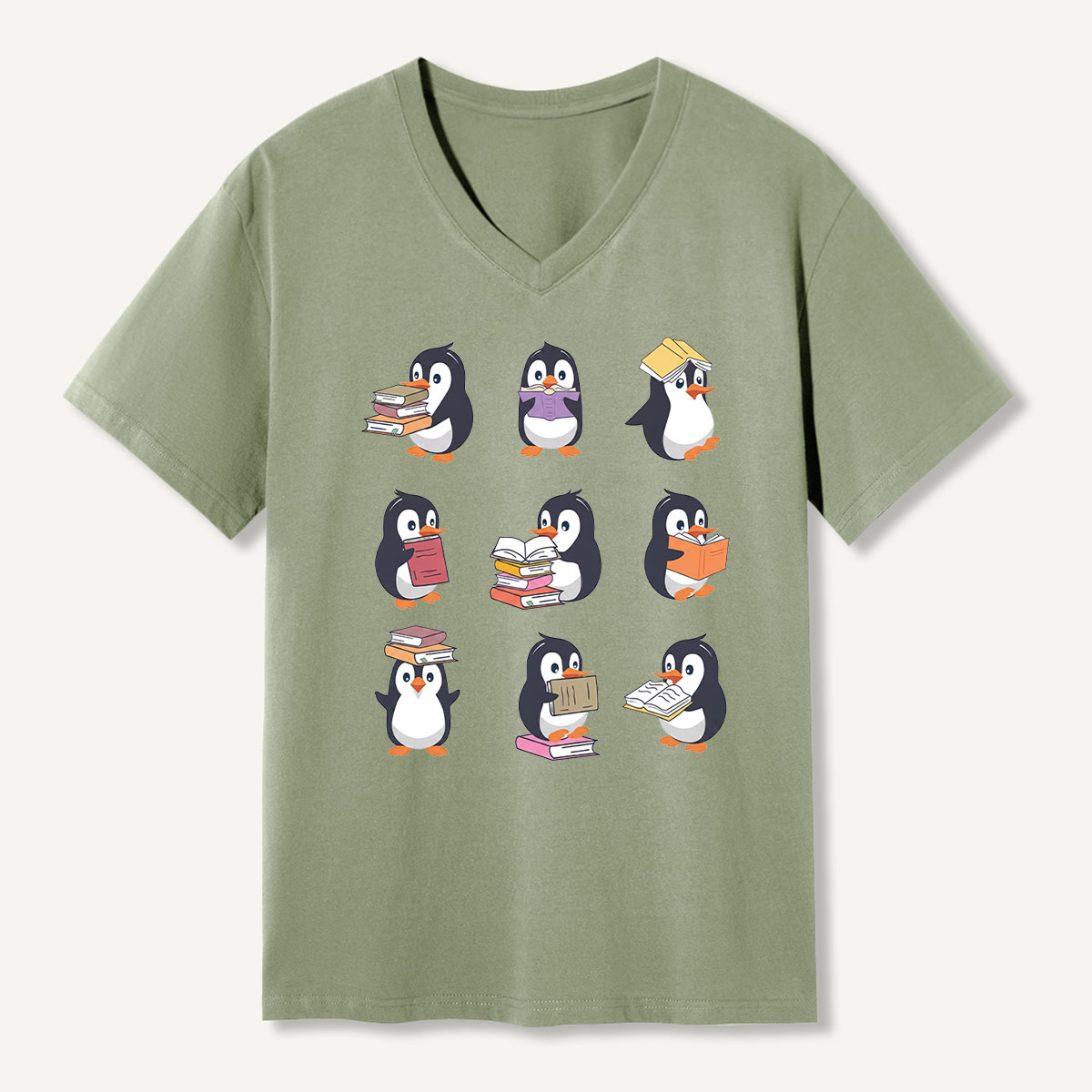 Penguin Personalities Mood Chart V-neck T-Shirt