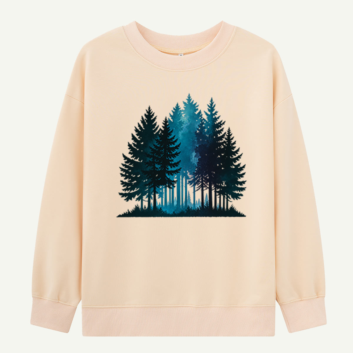 Blue Pine Forest Silhouette Sweatshirts