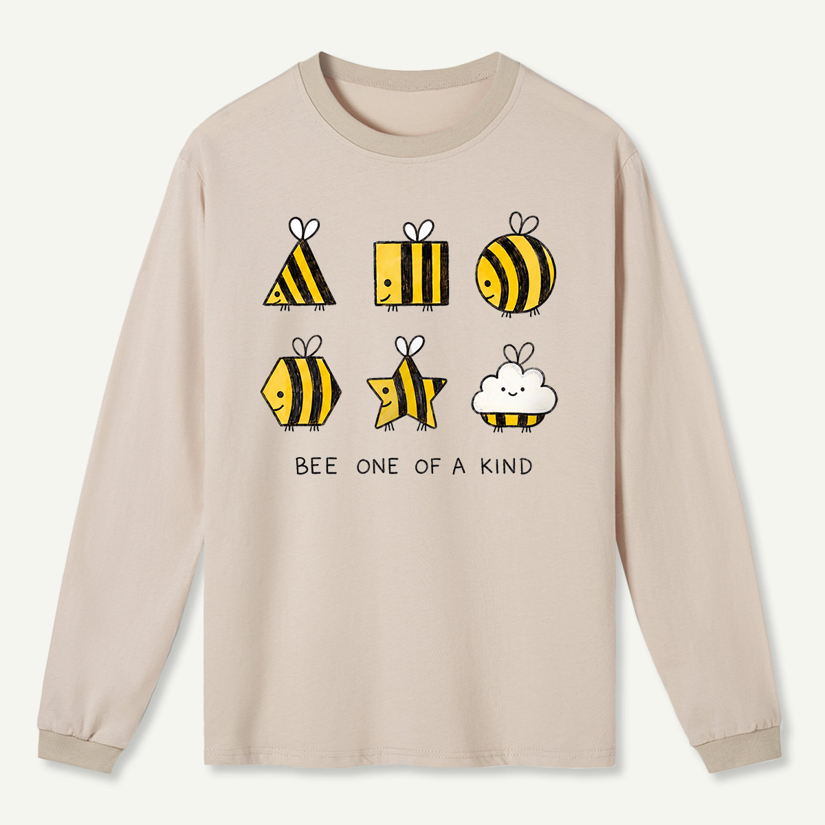 Bee One of a Kind Shapes Long Sleeve T-Shirt