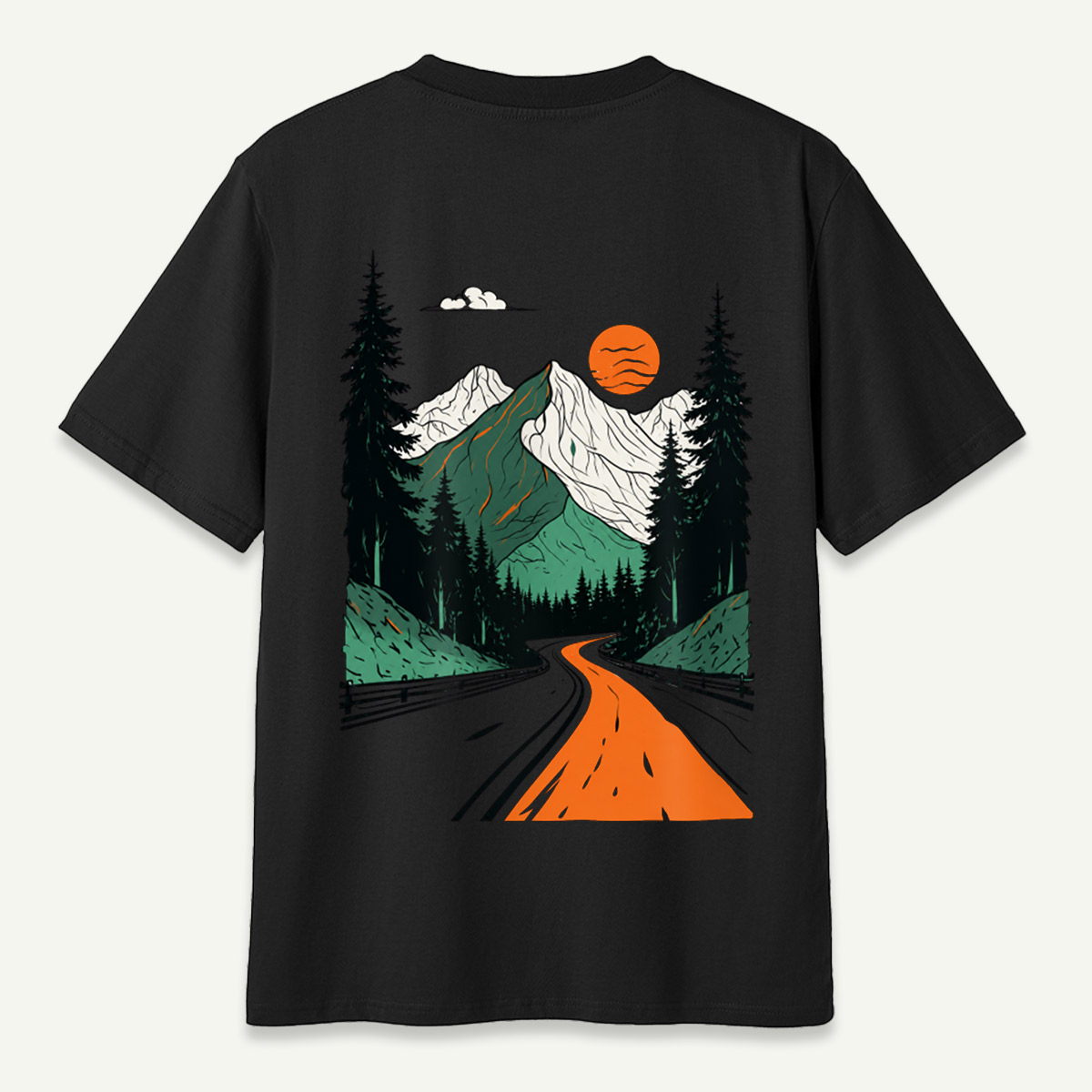 Mountain Road Sunset Wilderness Journey T-Shirt