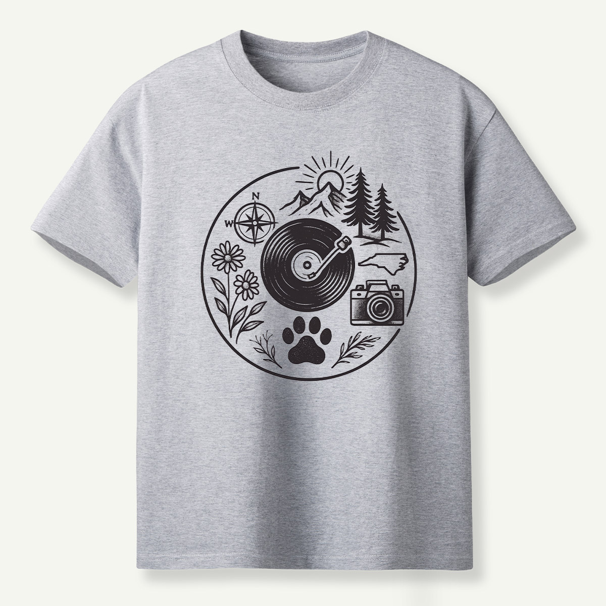 Nature Adventure Yin Yang Circle T-Shirt