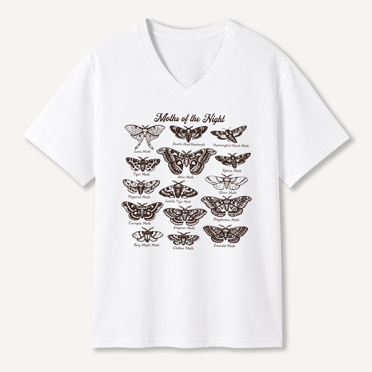 Moths Of The World Field Guide V-neck T-Shirt