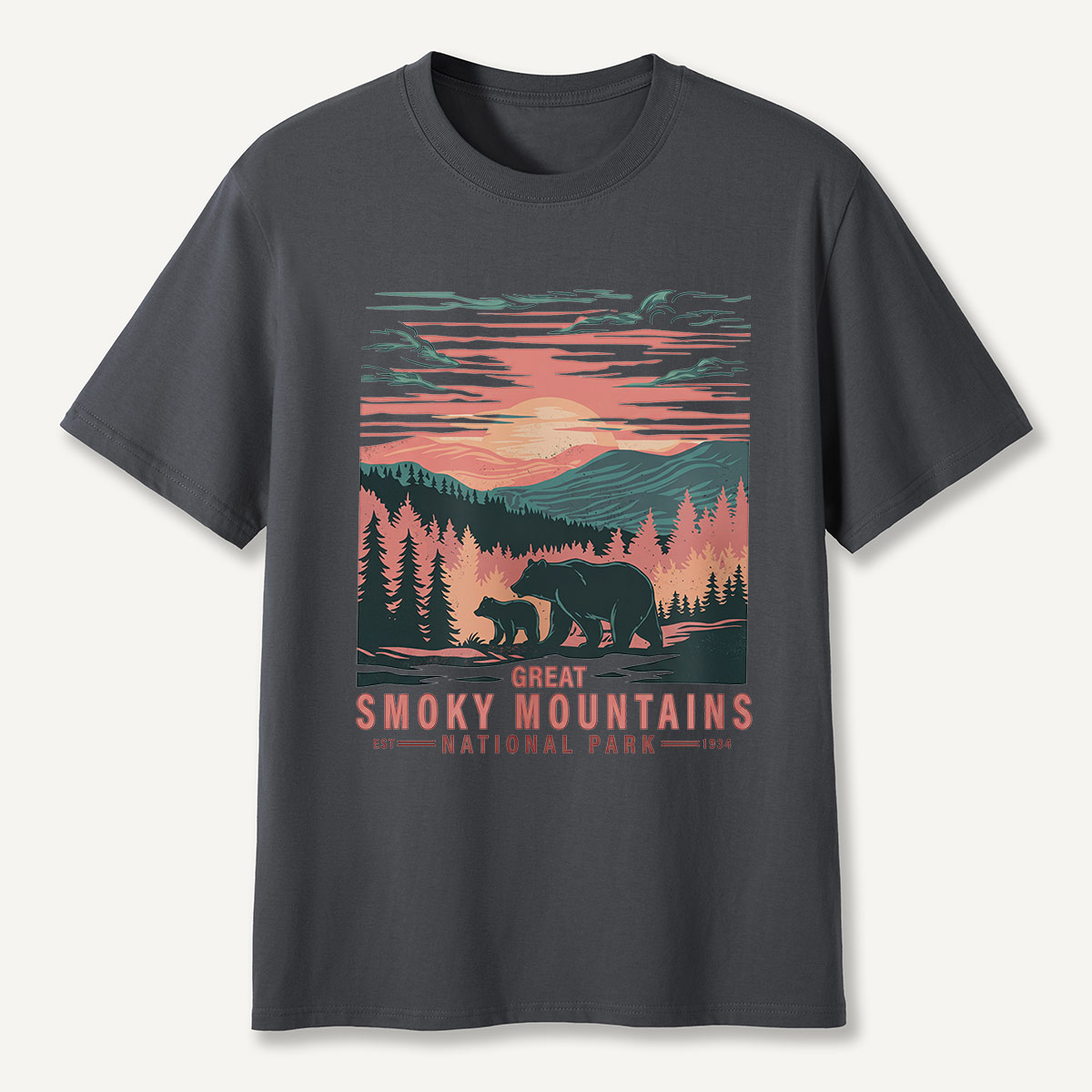 "Great Smoky Mountains National Park Bear Sunset Tee " T-Shirt