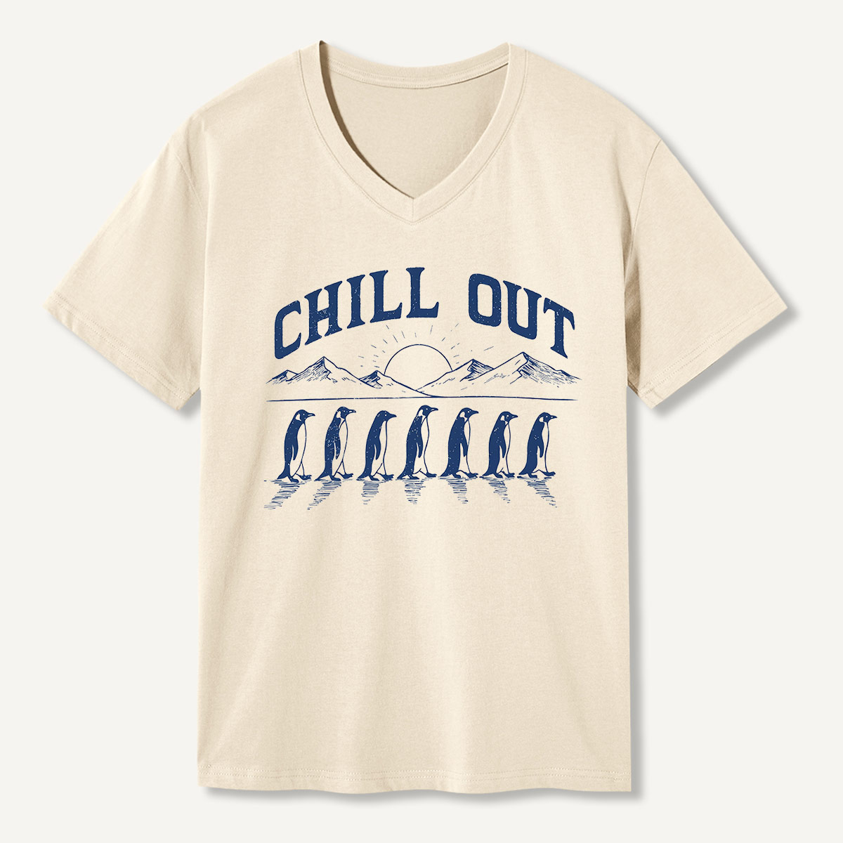 Chill Out Penguin Parade V-neck T-Shirt