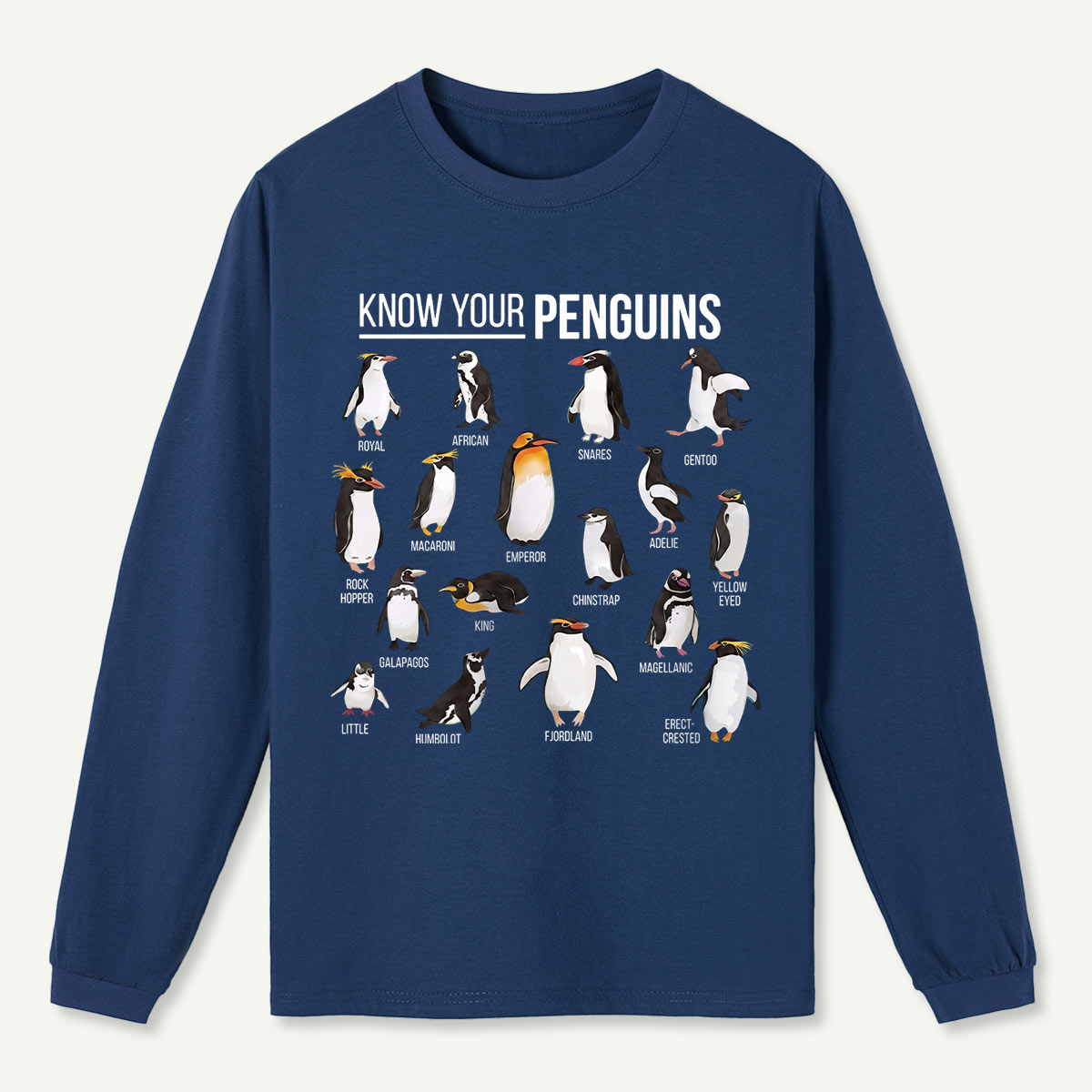 Know Your Penguins Long Sleeve T-Shirt