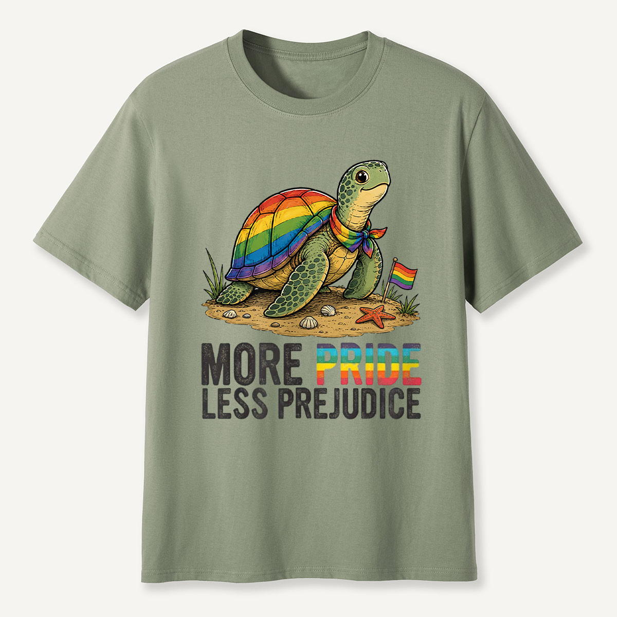 More Pride Less Prejudice Turtle T-Shirt