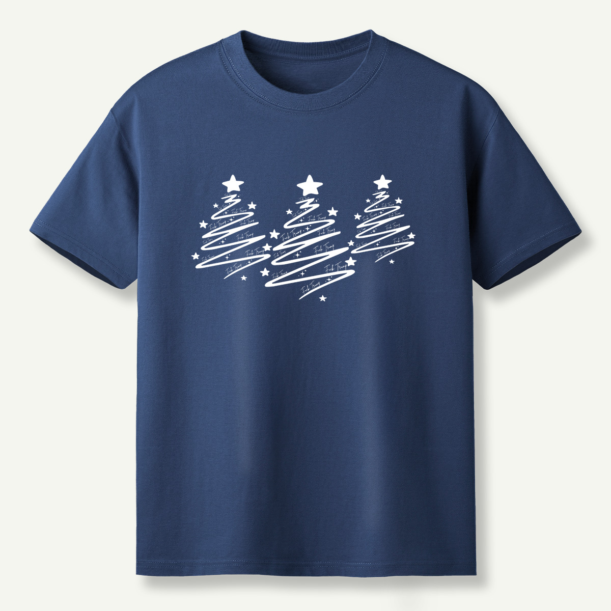 Scribble Star Christmas Tree Art T-Shirt