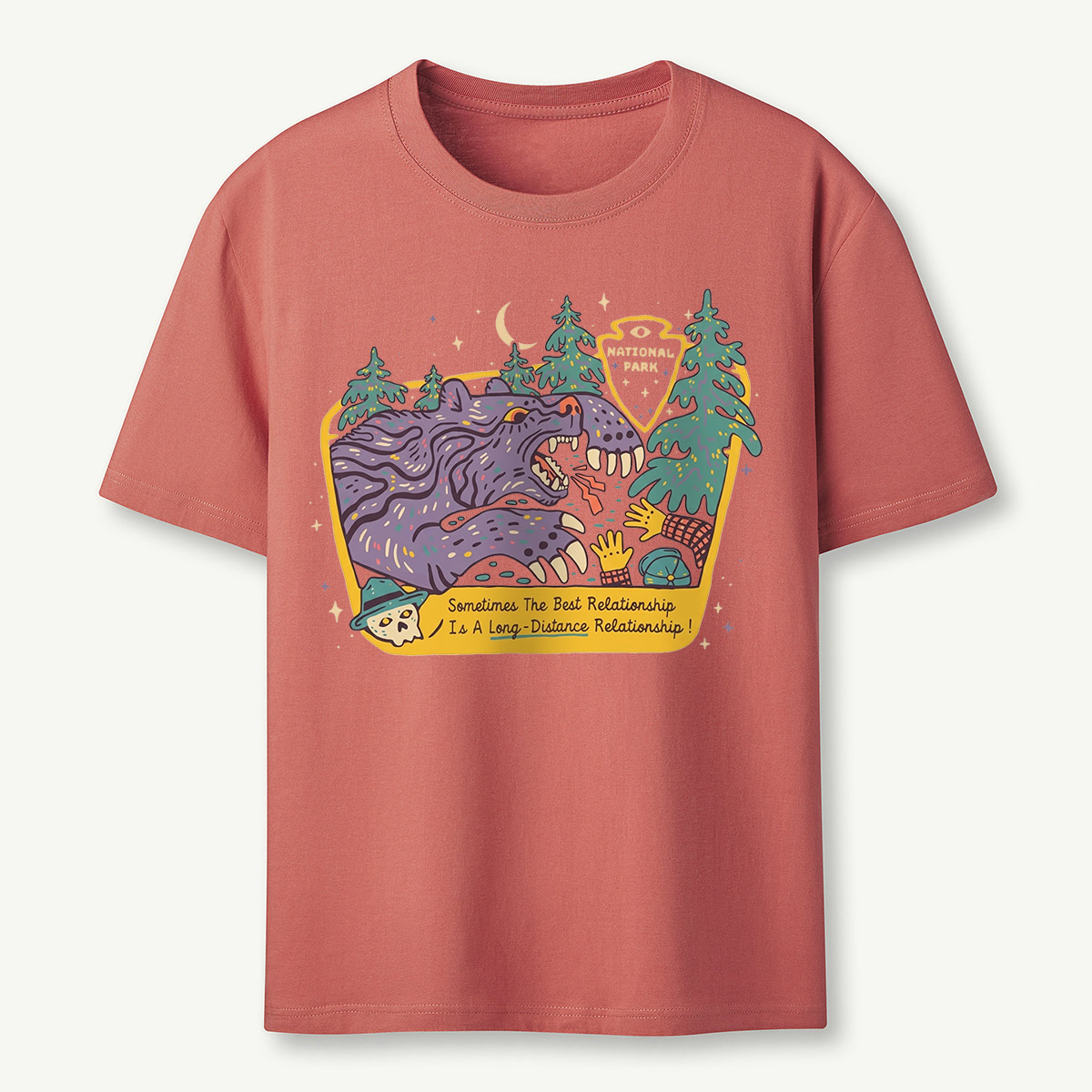 Vintage Bear Forest Nation Park After Dark T-Shirt