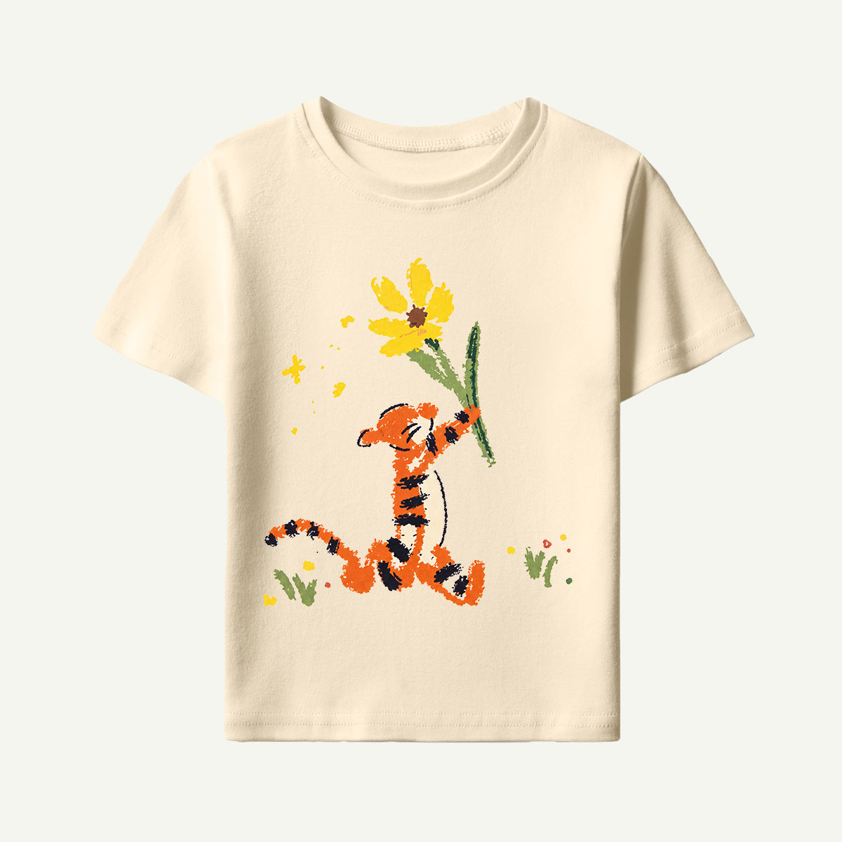 Tiger with Big Flower Kids T-Shirt