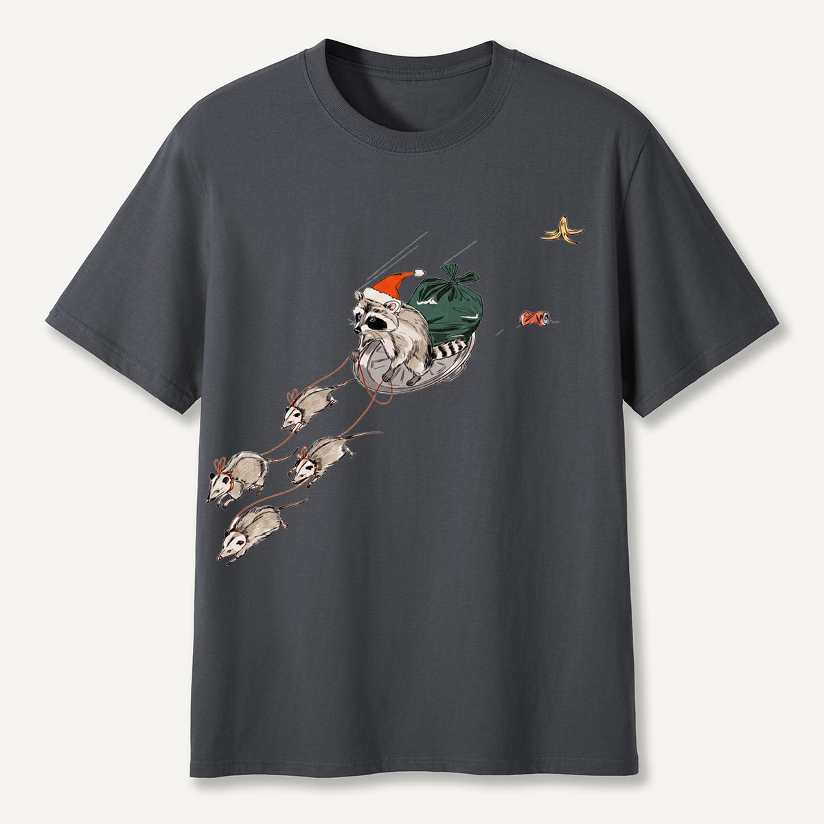 Holiday Possum Sleigh Funny Christmas T-Shirt