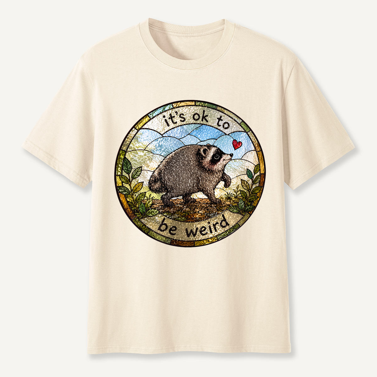 It’s OK to Be Weird Jimothy Round Art  T-Shirt