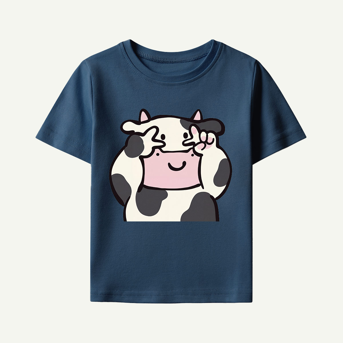 Peekaboo Cow Cute Cartoon Kids T-Shirt