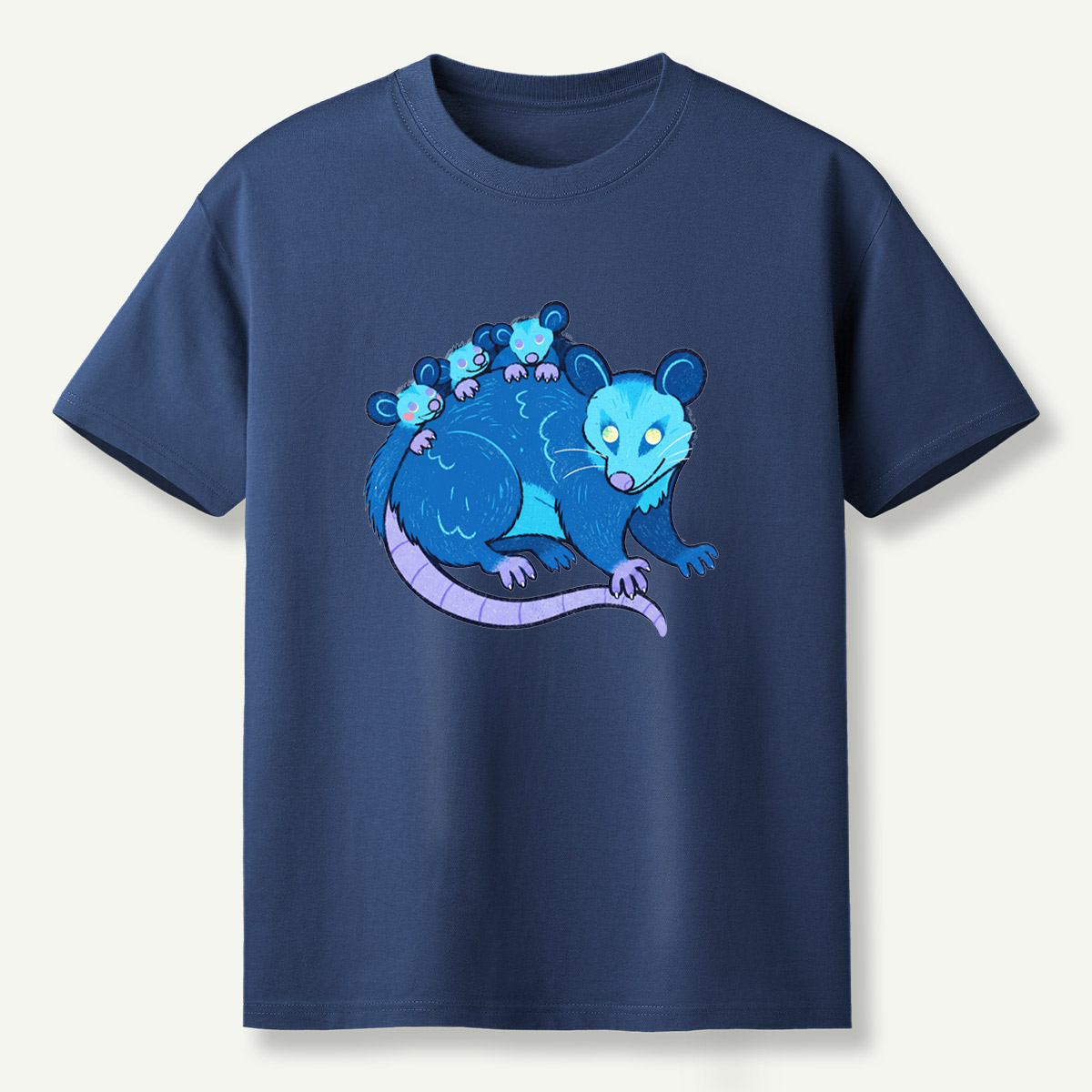 Blue Opossum Family T-Shirt