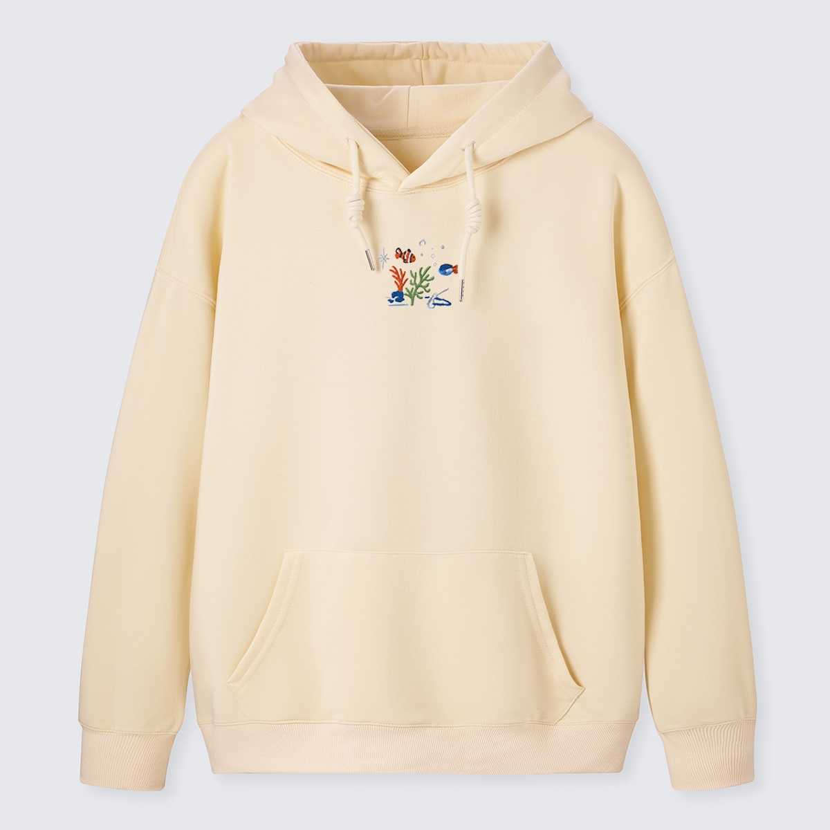 Underwater Reef Fish Embroidered Hoodie