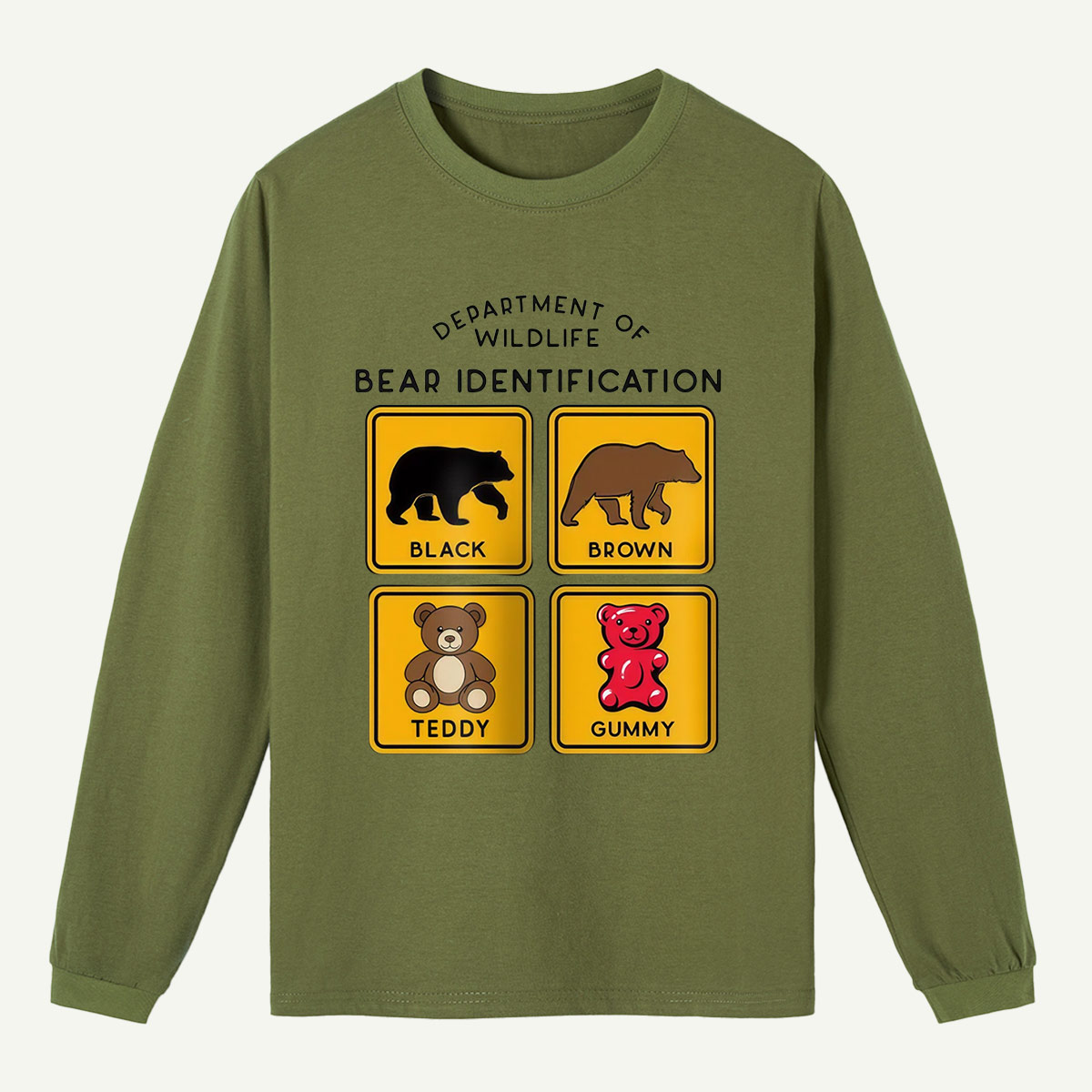 Department of Wildlife Bear Identification Long Sleeve T-Shirt