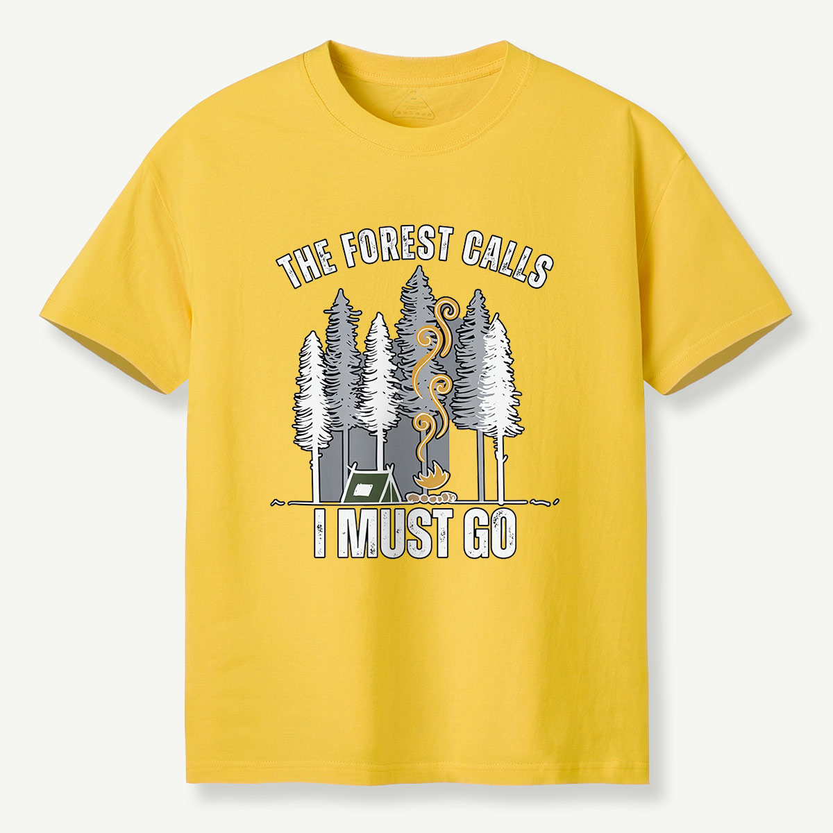 The Forest Calls I Must Go Campfire T-Shirt