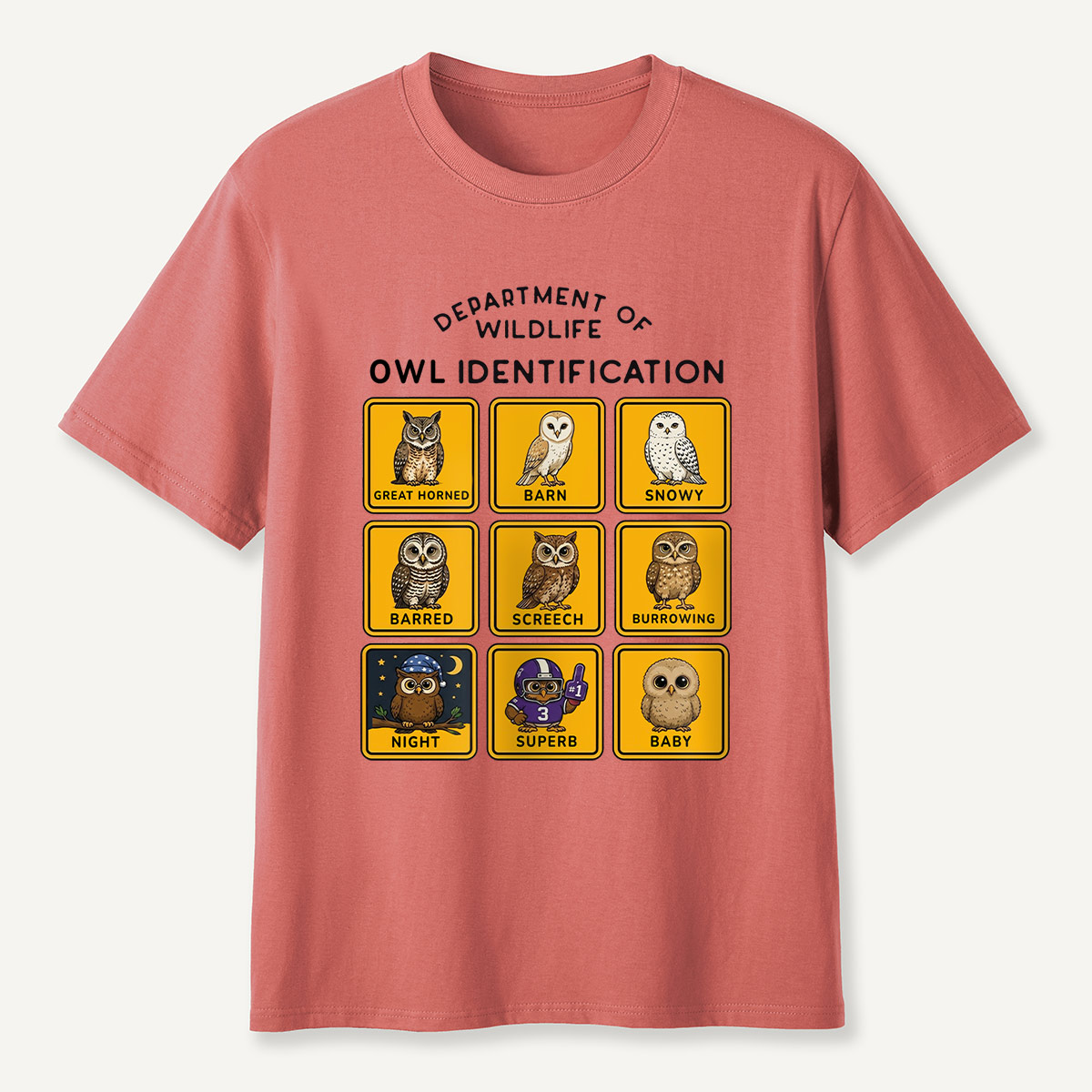 Department of Wildlife Owl Identification T-Shirt
