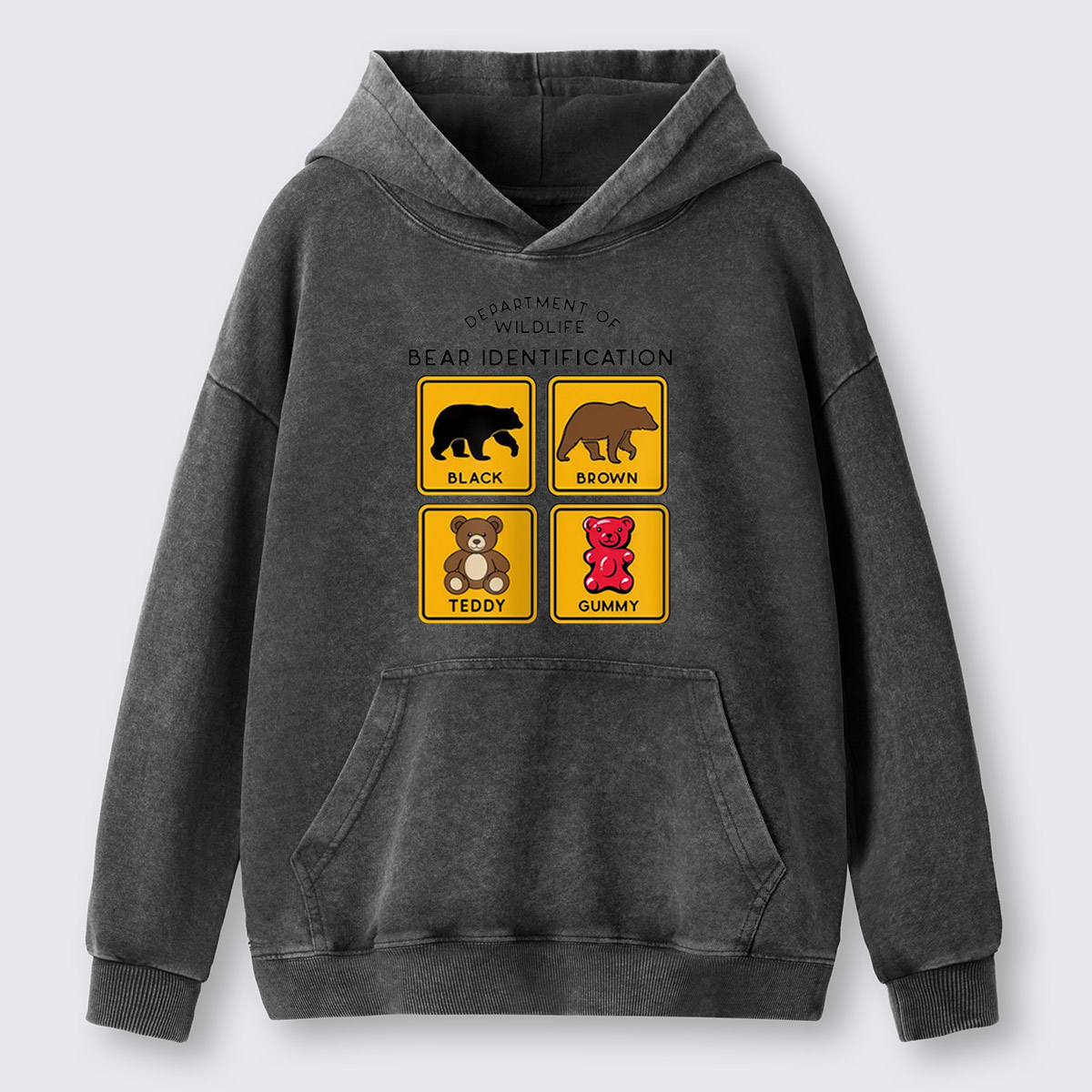 Department of Wildlife Bear Identification Washed Hoodie