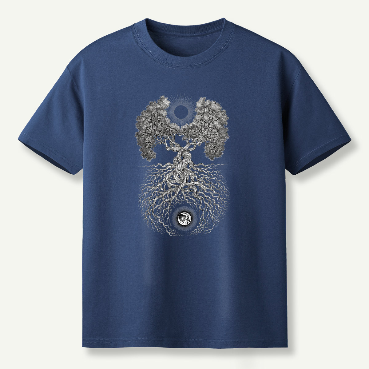 Tree Of Life Sun And Moon Duality T-Shirt