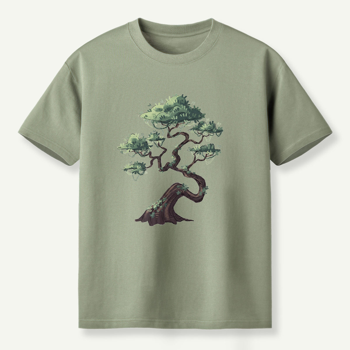 Windswept Pine Tree Ink Art T-Shirt