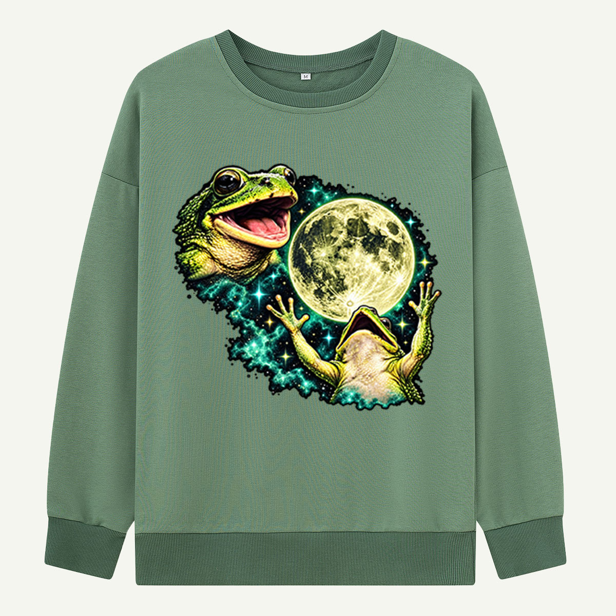 Cosmic Moon Frogs Galaxy Illustration Sweatshirts
