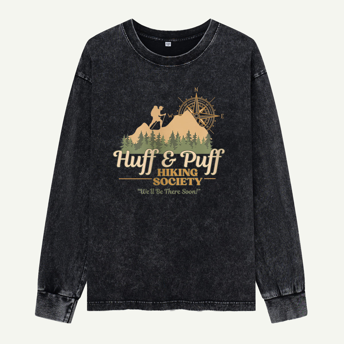 Huff and Puff Hiking Society Washed Long Sleeves