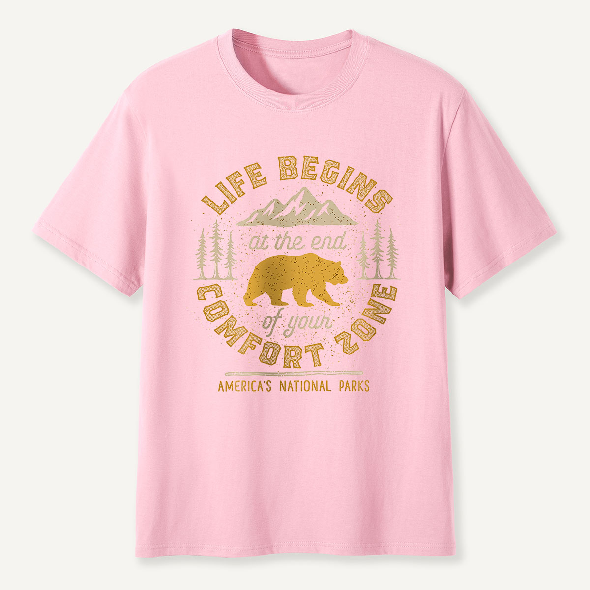 Life Begins at the End of Your Comfort Zone Bear T-Shirt