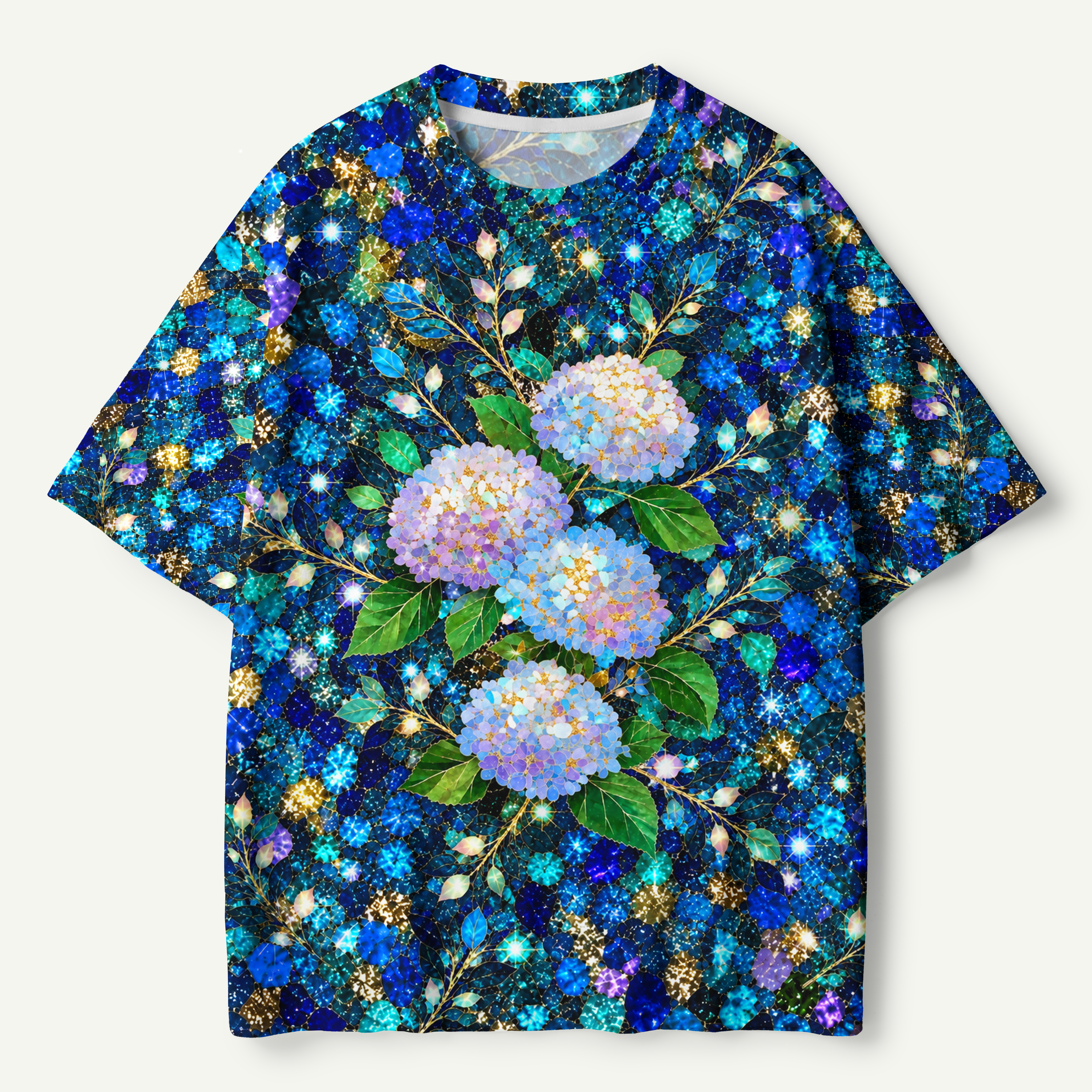 Hydrangea Stained Glass Bloom Premium Pure Cotton Tee