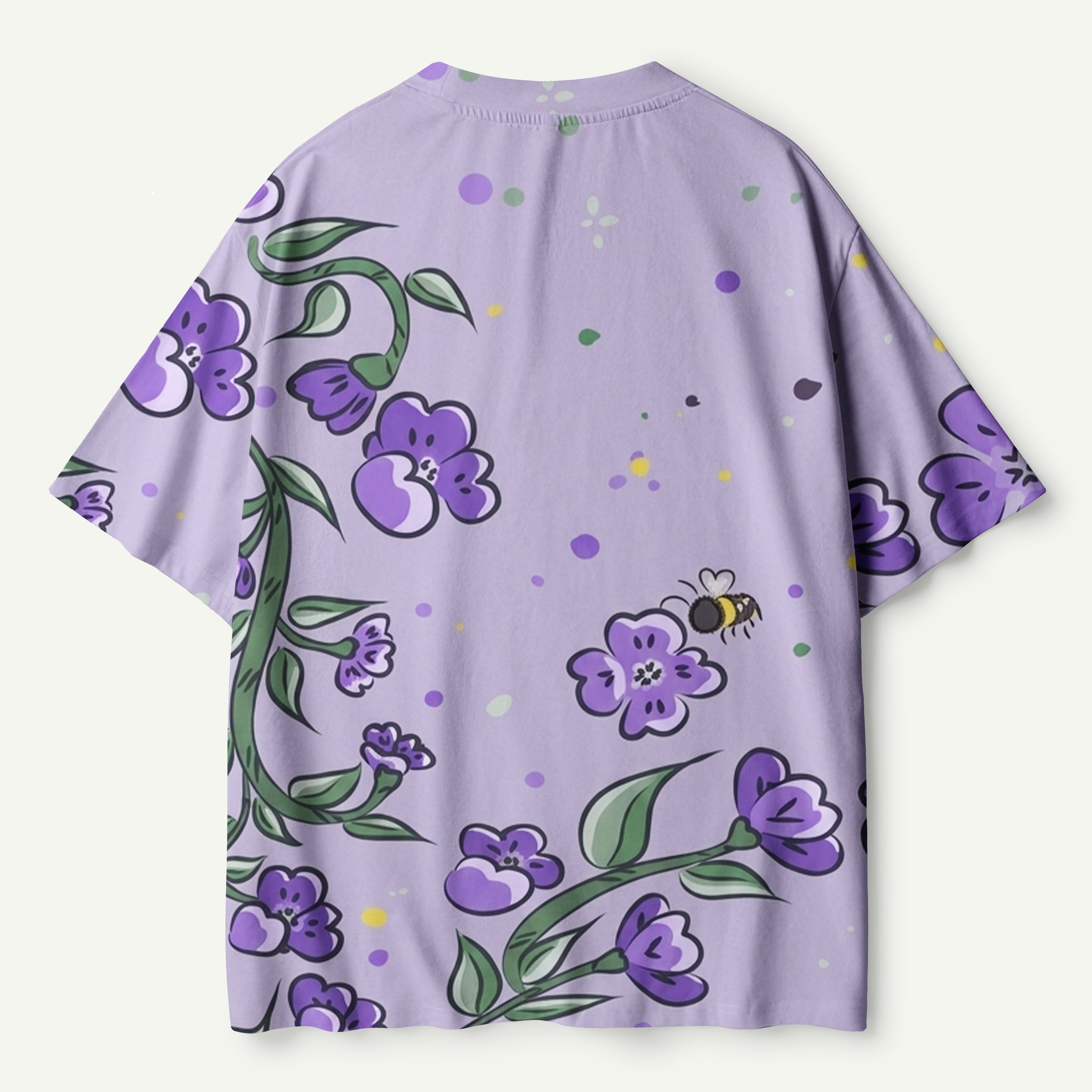 Purple Wildflower Garden Pattern Premium Eco Tee