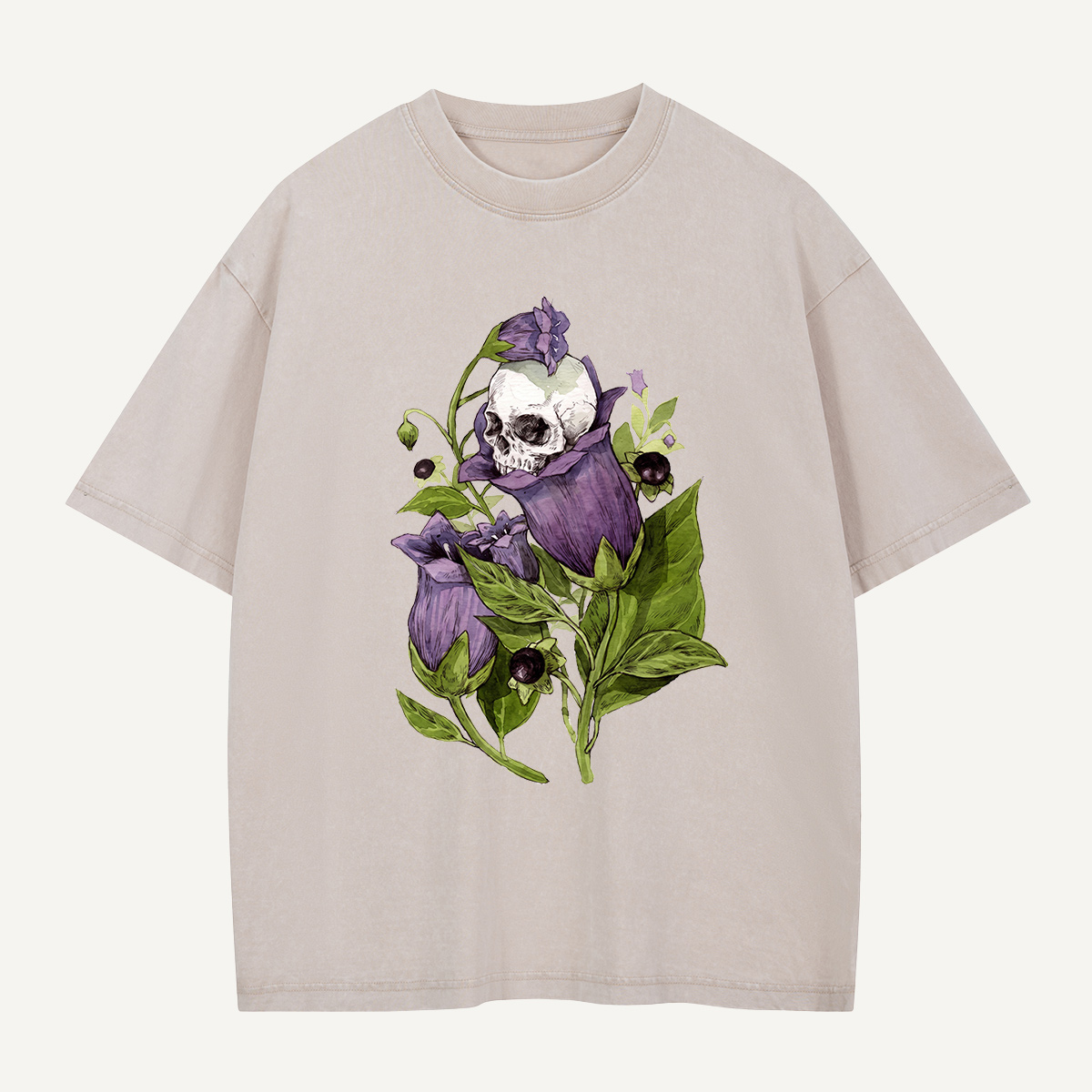 Skull in the Belladonna Washed T-Shirt