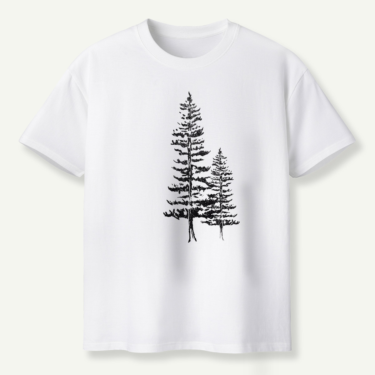 Lone Pine Tree Botanical Sketch T-Shirt