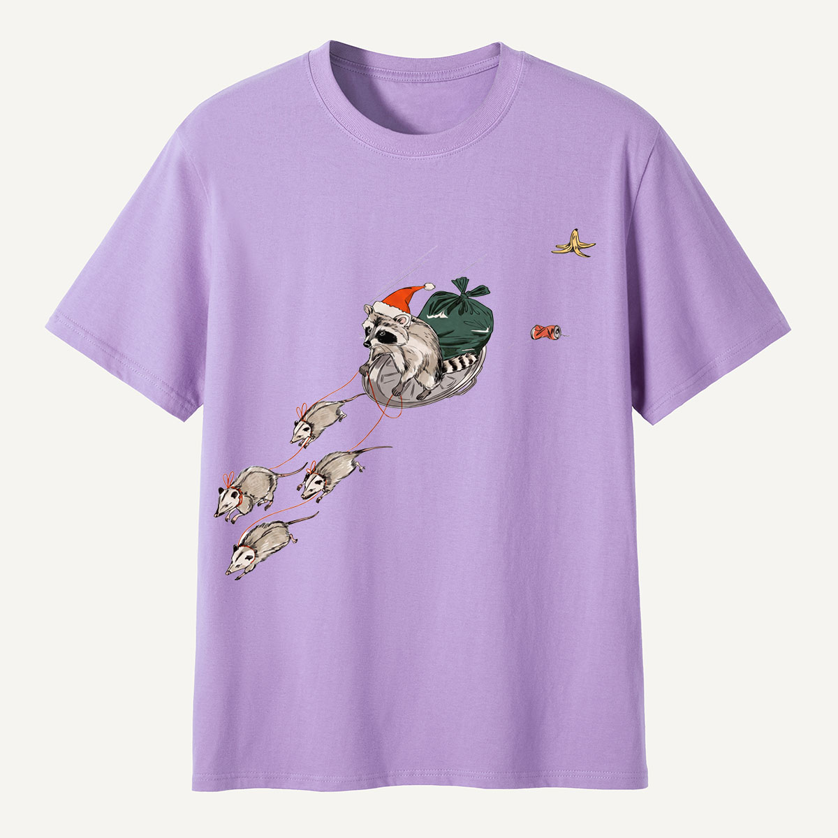 Holiday Possum Sleigh Funny Christmas T-Shirt