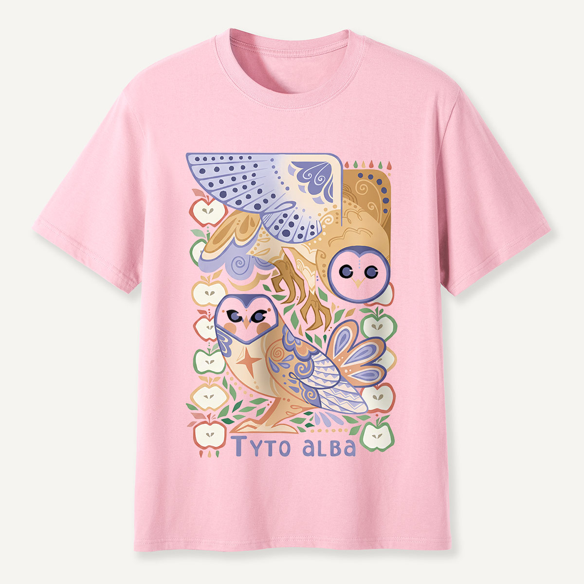 Tyto Alba Ornamental Barn Owl Art T-Shirt