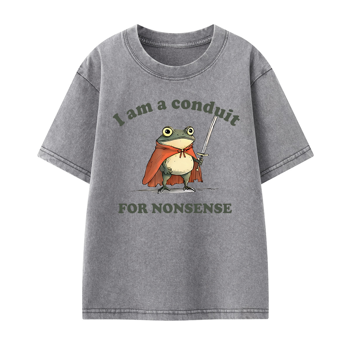 I Am A Conduit For Nonsense Kids Washed T-Shirt