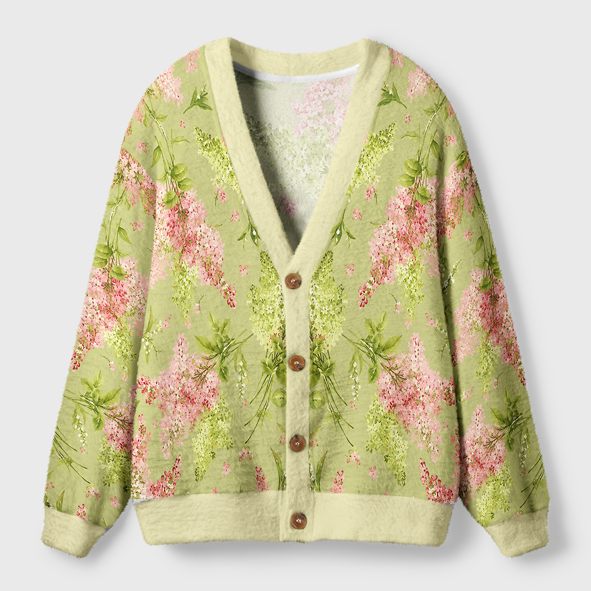 Hydrangea Garden Daydream Ugly Cardigan Sweaters