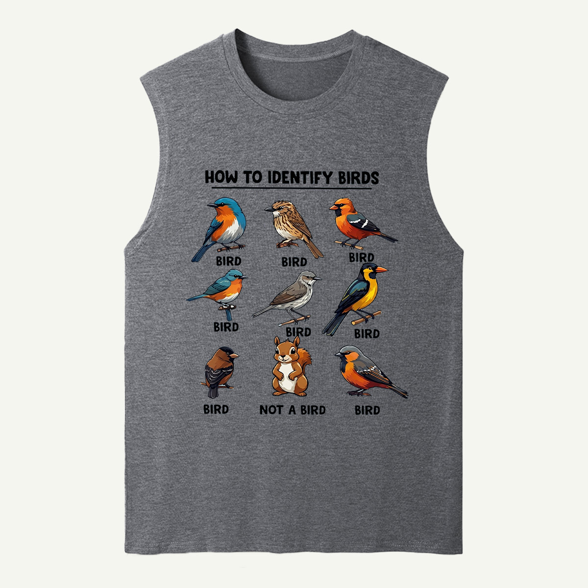 Funny Bird How to Identify Birds Tank Top