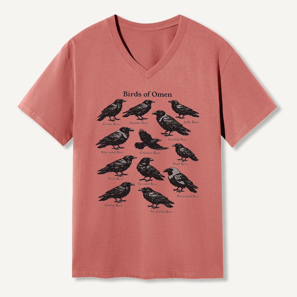 Birds Of Crows Crow Study V-neck T-Shirt
