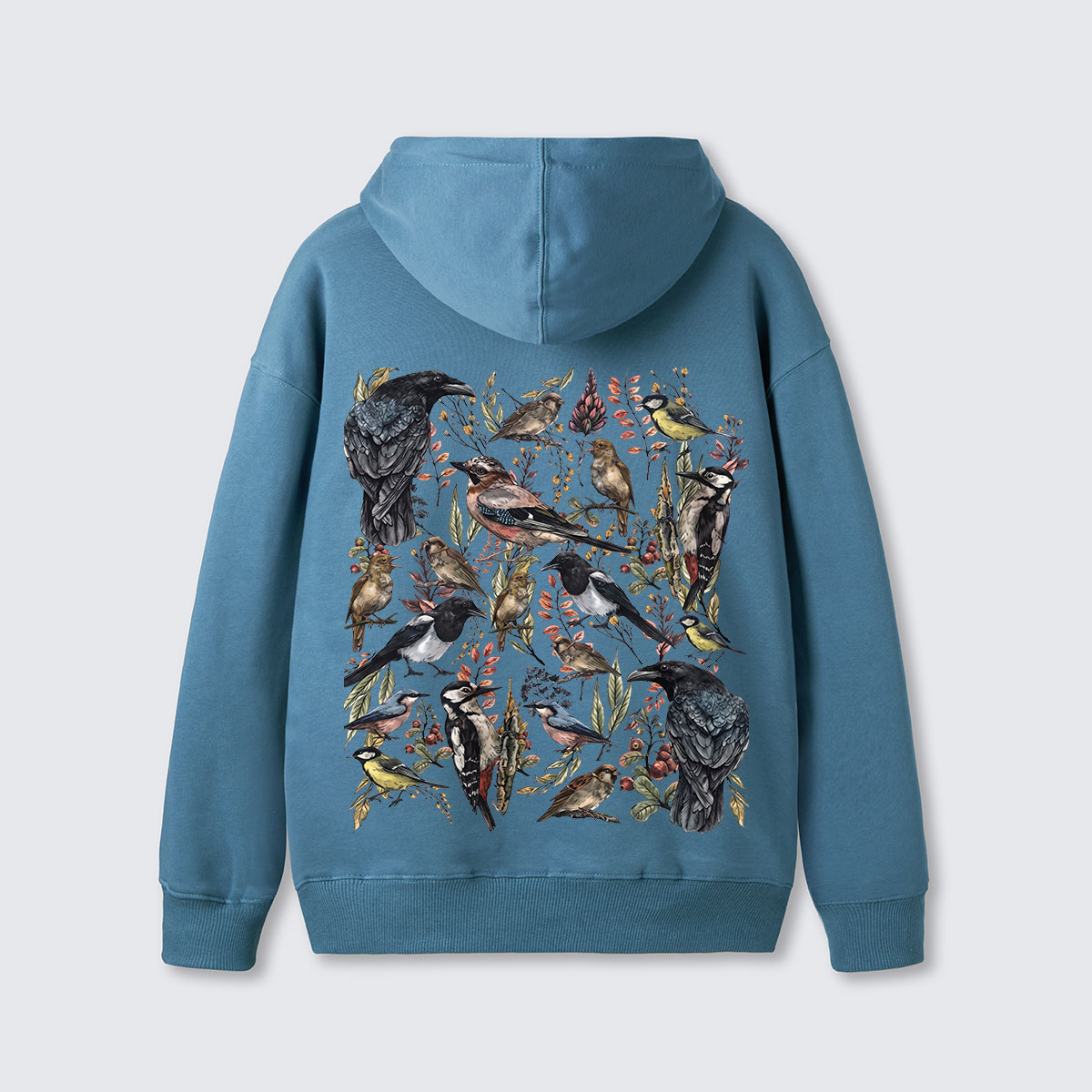 Vintage Wild Birds Botanical  Hoodie