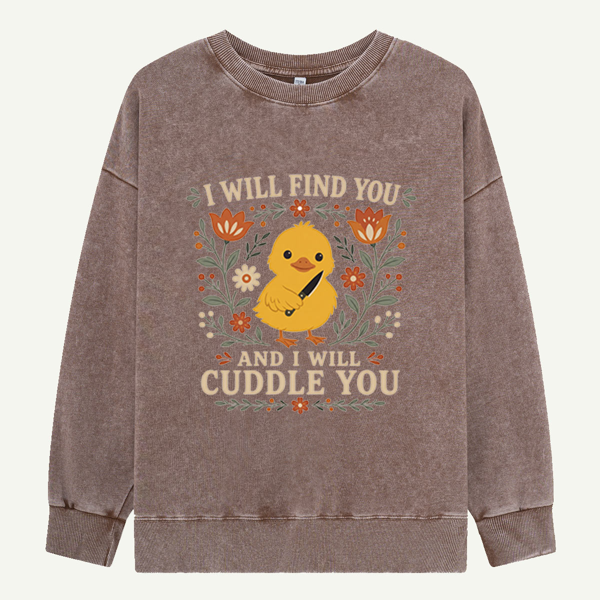 Duckling Cuddle Mission Washed Sweatshirts