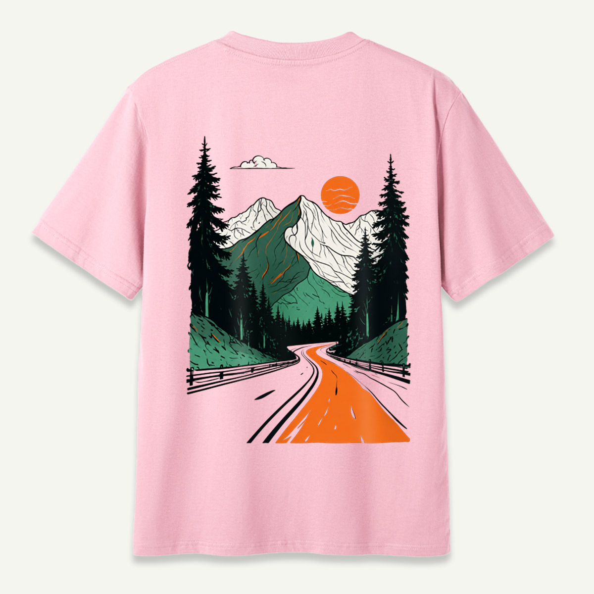 Mountain Road Sunset Wilderness Journey T-Shirt
