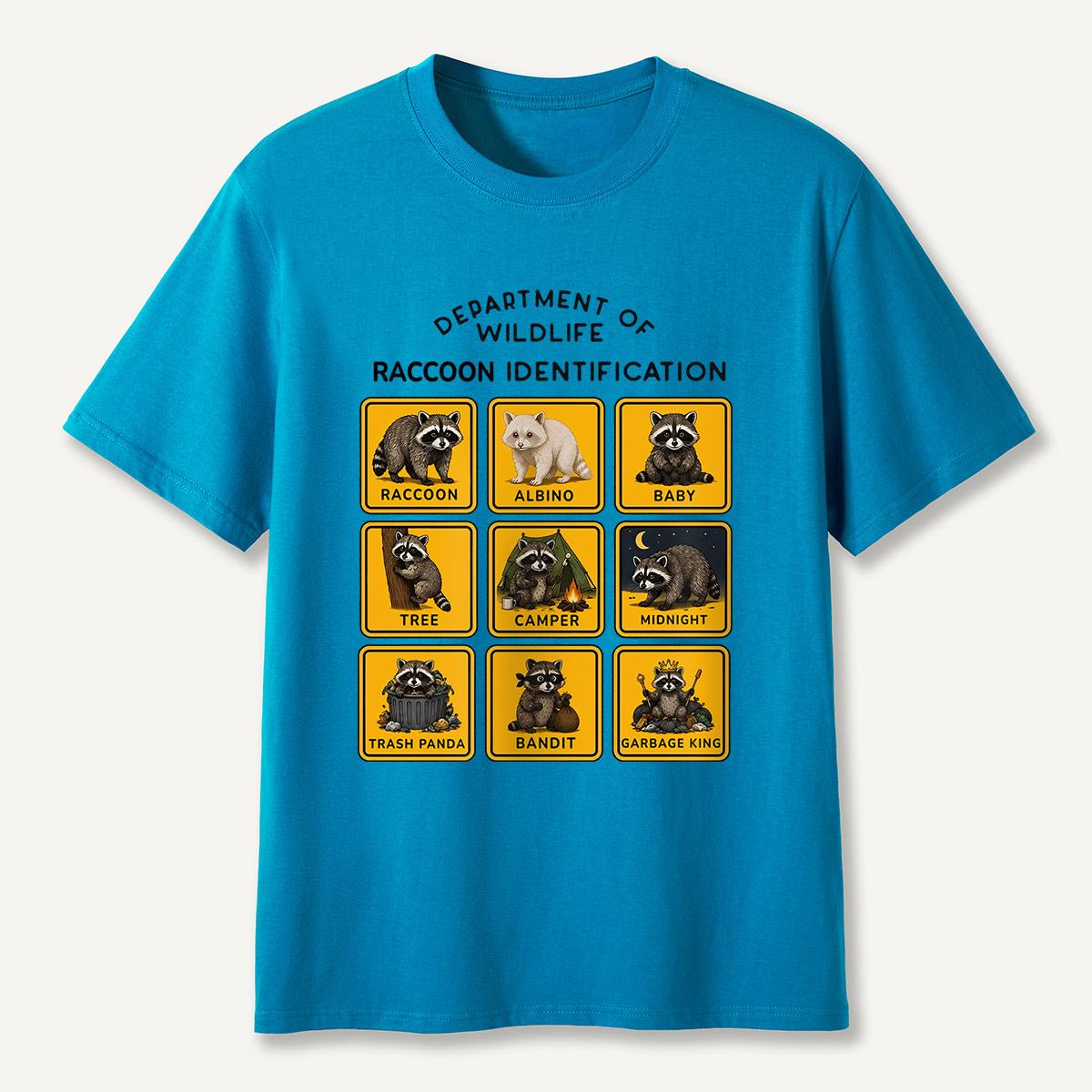 Department of Wildlife Raccoon Identification T-Shirt